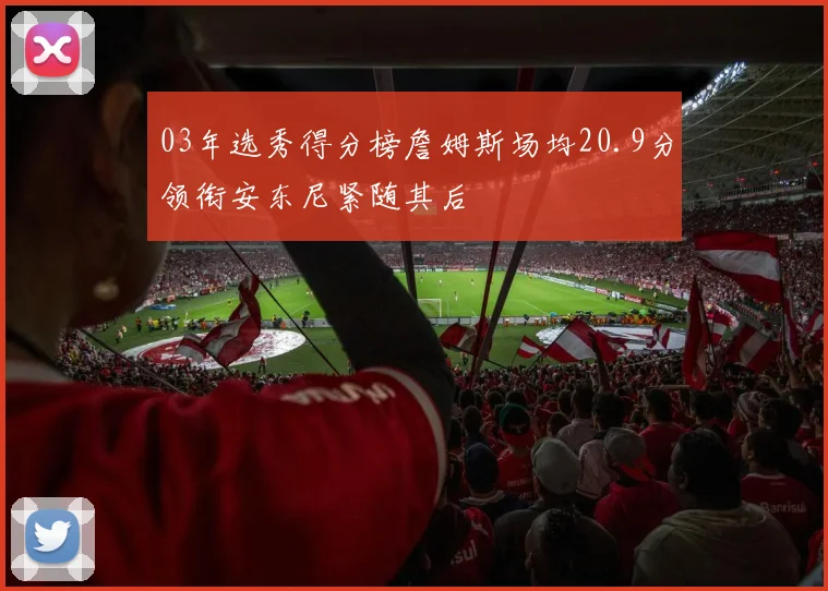 03年选秀得分榜詹姆斯场均20.9分领衔安东尼紧随其后